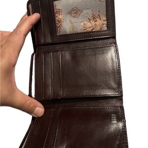 HOBO Dark Brown Leather Card Holder